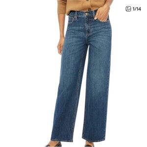 NWT J. CREW 90's VINTAGE BAGGY JEANS SIZE 27/4 TALL HIGH WAIST BAGGY JEAN